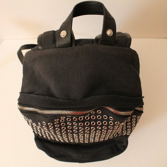 Versus Versace Lion Head Stud Canvas Backpack - Picture 7 of 16